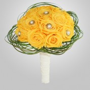 PF-420 Yellow Rose Wedding Bouquet