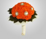 PF-440 Orange Rose Wedding Bouquet