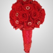PF-300 Red Rose Wedding Bouquet