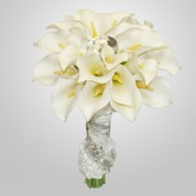 SF-540 White Calla Wedding Bouquet