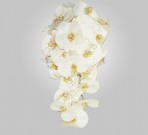 SF-500 White Phalenopsis Orchid Wedding Bouquet