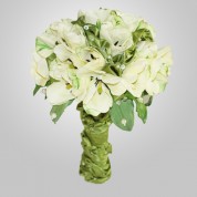SF-620 White Tulip Wedding Bouquet