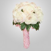 SF-580 White Peonie Wedding Bouquet