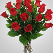 EDH794 – 18 Red Roses in Vase